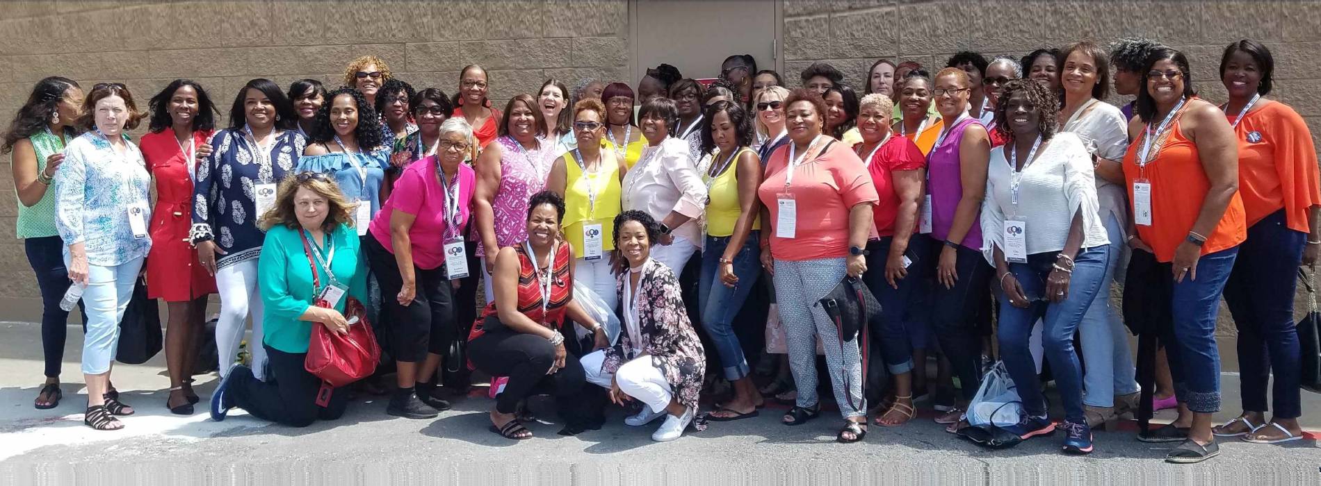 A large group of mothers